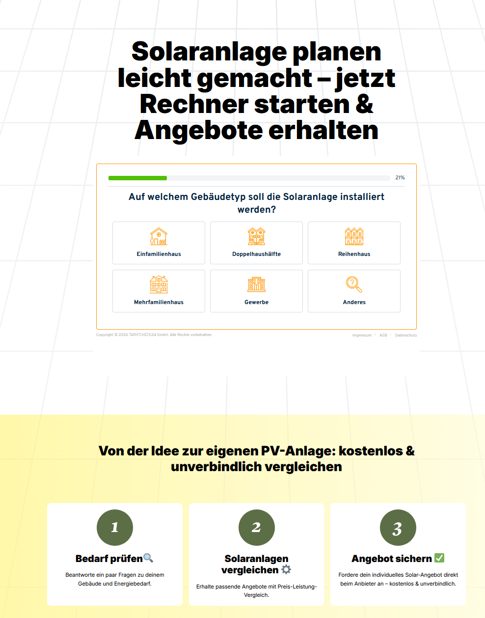Solaranlage1x1.de ???? Affiliate Website für Photovoltaik Leads